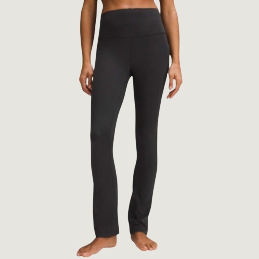 Lululemon Align High Rise Mini Flare Pant Womens 8 Black Yoga Athleisure